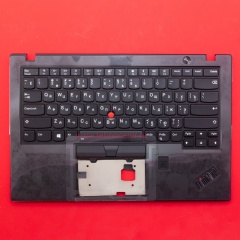 Клавиатура для ноутбука Lenovo X1 Carbon 6th Gen черная с черным топкейсом