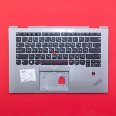 Клавиатура для ноутбука Lenovo X1 Yoga 3rd Gen черная с серым топкейсом
