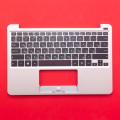 Клавиатура для ноутбука Asus X205 черная с золотистым топкейсом