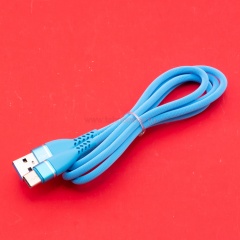  Кабель USB A - USB C 2A (F143) синий прорезиненный