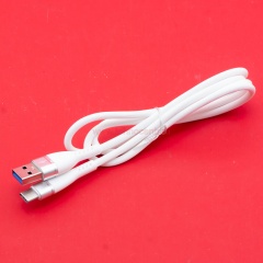  Кабель USB A - USB C 2A (F143) белый прорезиненный