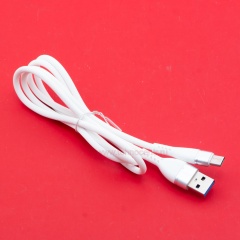 Кабель USB A - USB C 2A (F143) белый прорезиненный фото 2