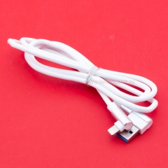 Кабель USB A - Lightning 8-pin 2A (F123) белый плетеный фото 2