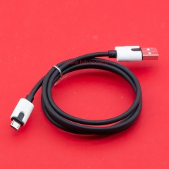 Кабель USB A - microUSB 2A (F96) черный фото 2