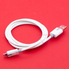  Кабель USB A - Lightning 8-pin 2A (F96) белый
