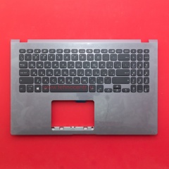 Клавиатура для ноутбука Asus VivoBook X509FA черная c серым топкейсом