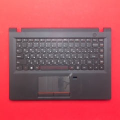 Клавиатура для ноутбука Lenovo E31-80 черная с черным топкейсом