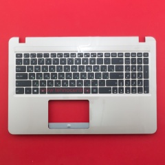 Клавиатура для ноутбука Asus K540 черная с серебристым топкейсом