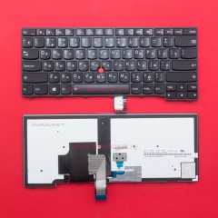 Клавиатура для ноутбука Lenovo T431S черная со стиком, с подсветкой