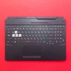 Клавиатура для ноутбука Asus FA506IH черная с черным топкейсом
