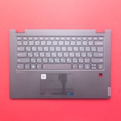 Клавиатура для ноутбука Lenovo C340-14IML серая с серым топкейсом