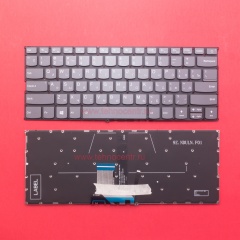 Клавиатура для ноутбука Lenovo 320S-13 серая без рамки, с подсветкой