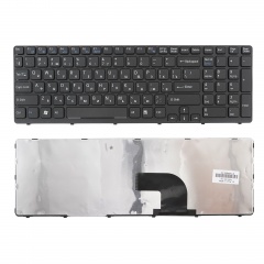 Клавиатура для ноутбука Sony SVE15, SVE17 черная с рамкой
