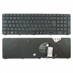 Клавиатура для ноутбука HP dv7-4000 черная с рамкой, Г-образный Enter
