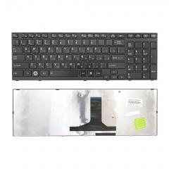Клавиатура для ноутбука Toshiba A660, X770 черная с черной рамкой (версия 1)