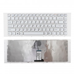 Клавиатура для ноутбука Sony VPC-EG, VPC-EK белая с рамкой