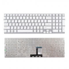 Клавиатура для ноутбука Sony VPC-EC белая без рамки