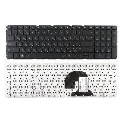 Клавиатура для ноутбука HP dv7-4000 черная без рамки, плоский Enter