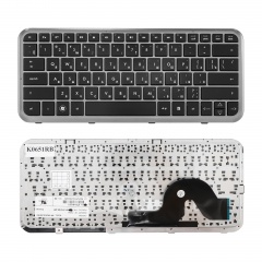 Клавиатура для ноутбука HP Pavilion DM3, DM3t черная с серой рамкой