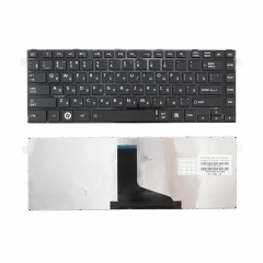 Клавиатура для ноутбука Toshiba L800, L830, C800 черная с черной рамкой