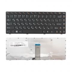 Клавиатура для ноутбука Lenovo IdeaPad Z380 черная с черной рамкой