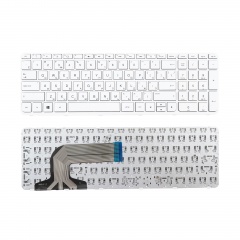 Клавиатура для ноутбука HP 15-e, 15-g, 15-n белая с рамкой
