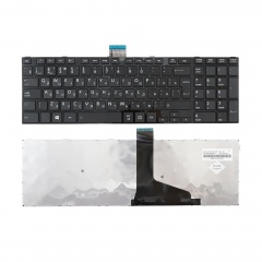 Клавиатура для ноутбука Toshiba S50 черная с рамкой, Г-образный Enter