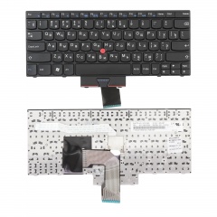 Клавиатура для ноутбука Lenovo E130, X121E черная с рамкой, со стиком