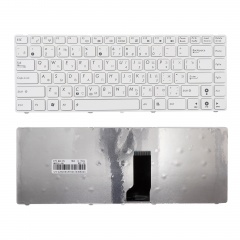 Клавиатура для ноутбука Asus A42, K42, U36 белая с рамкой