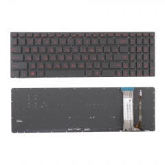Клавиатура для ноутбука Asus G551, GL552, GL752 черная с подсветкой
