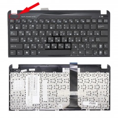 Клавиатура для ноутбука Asus Eee PC 1011CX с черным топкейсом (версия 1)
