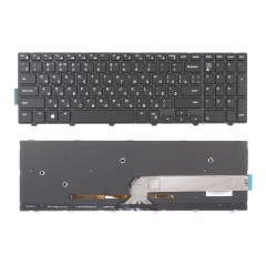 Клавиатура для ноутбука Dell 15-3000, 15-5000 черная с подсветкой