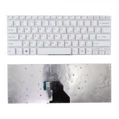 Клавиатура для ноутбука Sony Vaio Fit 14 белая без рамки