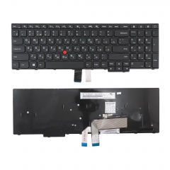 Клавиатура для ноутбука Lenovo Thinkpad E550 черная с рамкой, со стиком