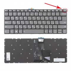 Клавиатура для ноутбука Lenovo 720-15IKB серая без рамки, с подсветкой