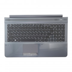 Клавиатура для ноутбука Samsung RC510, RC520 черная с серым топкейсом
