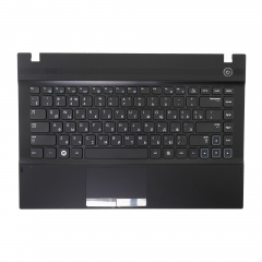 Клавиатура для ноутбука Samsung NP300V4A черная с черным топкейсом