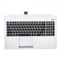 Клавиатура для ноутбука Asus X501 черная с белым топкейсом