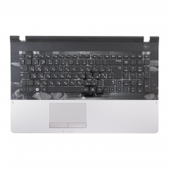 Клавиатура для ноутбука Samsung NP300E7A, NP305E7A с серым топкейсом