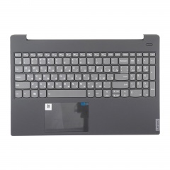 Клавиатура для ноутбука Lenovo S340-15IWL серая с темно-серым топкейсом