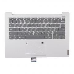 Клавиатура для ноутбука Lenovo S340-14IWL серая с серебристым топкейсом