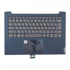 Клавиатура для ноутбука Lenovo S340-14IWL серая с синим топкейсом