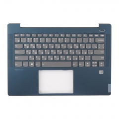 Клавиатура для ноутбука Lenovo S540-14IWL серая с синим топкейсом, с подсветкой