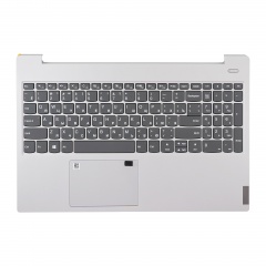 Клавиатура для ноутбука Lenovo S340-15IWL серая с серебристым топкейсом