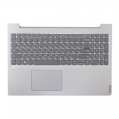Клавиатура для ноутбука Lenovo L340-15IWL серая с серебристым топкейсом