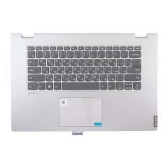 Клавиатура для ноутбука Lenovo C340-15IWL серая с серебристым топкейсом