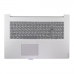 Клавиатура для ноутбука Lenovo L340-17API серая с серебренным топкейсом