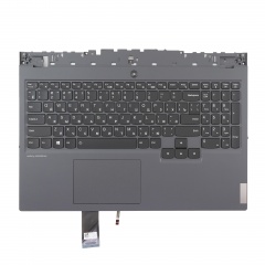 Клавиатура для ноутбука Lenovo Legion 5-15IMH05 черная с черным топкейсом