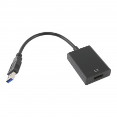 Переходник USB 3.0 - HDMI (кабель) черный фото 3