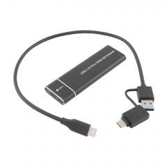  Внешний бокс USB 3.1 SATA для M.2 SSD (NVMe) - Type-C черный
